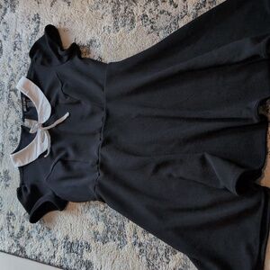 Wednesday Addams Hot topic dress large like new black coquette goth academia